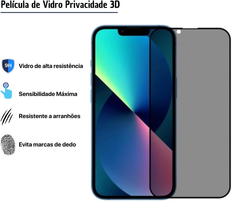 Película 3d Privacidade Anti Spy Para iPhone (iPhone 13 Pro Max) - Mobile Blue Store